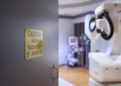 CyberKnife robotic radiation therapy unit at Georgetown University School of Medicine.