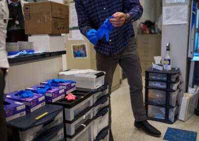 Georgetown University School of Medicine immunology laboratory.